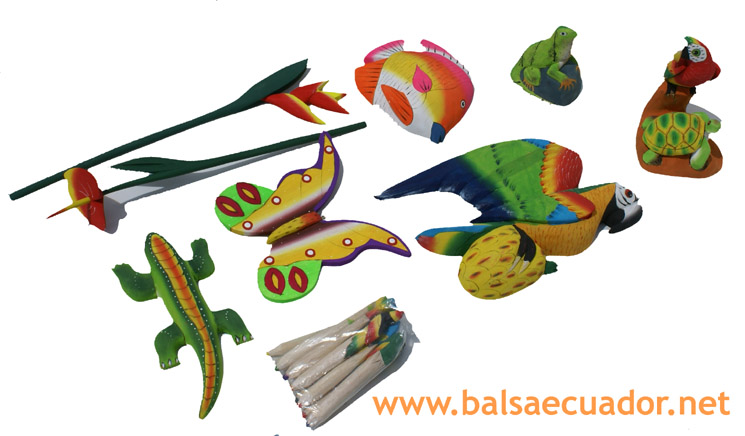 figuras en balsa
