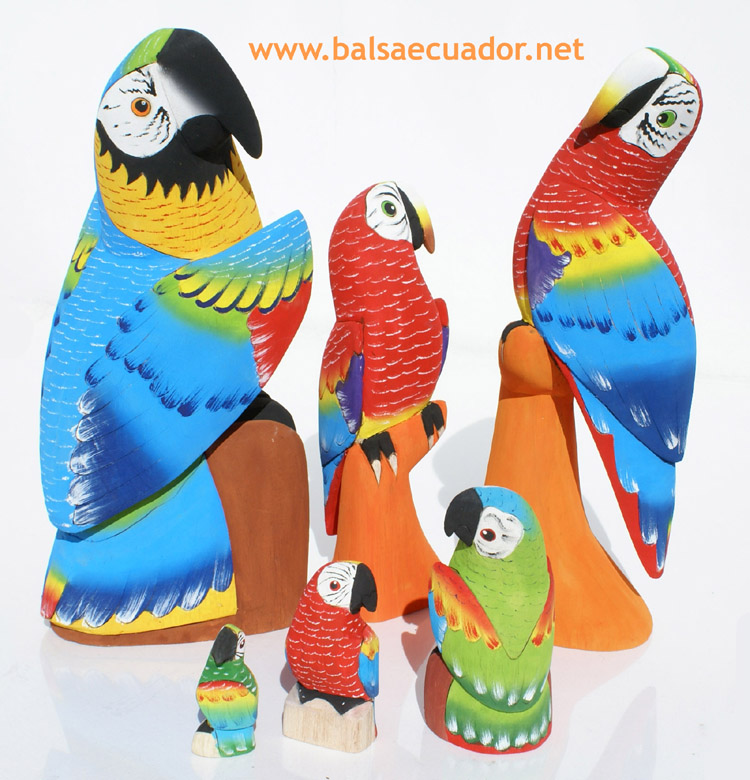 loros en balsa